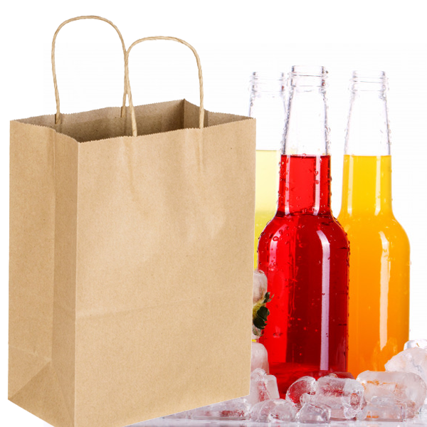 Beverages Paper Bags | 7x5x9 IN